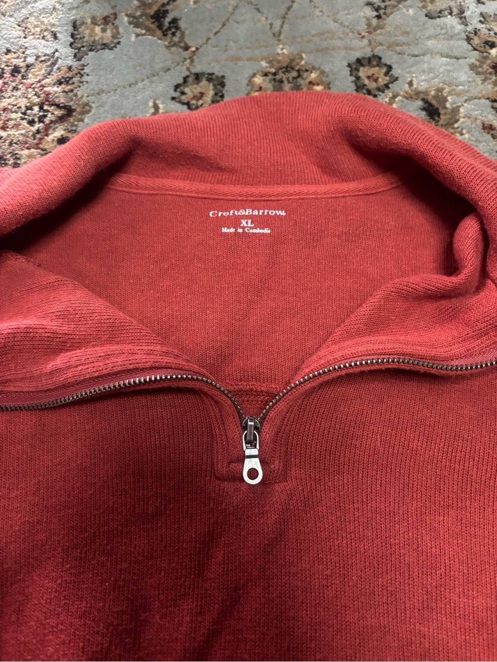 Croft & Barrow Men's 100% cotton Half-Zip Sweater